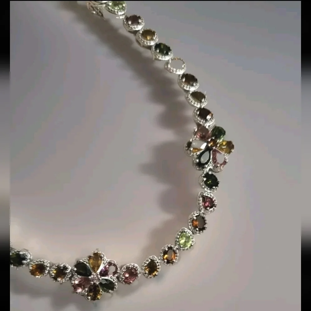 Kashmir Kyanite Tennis Bracelet Platinum Over Sterling Silver 8 Inch